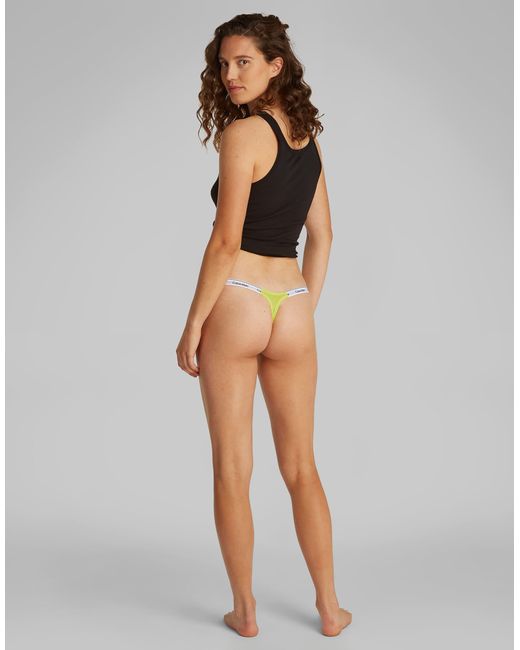 Calvin Klein Multicolor Modern Logo Dipped Lingerie Thong