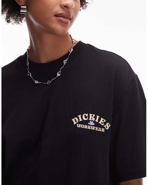 Camiseta Negra Con Estampado Gráfico Animal Trasero Lucasville Exclusiva En Asos De Dickies de color Black