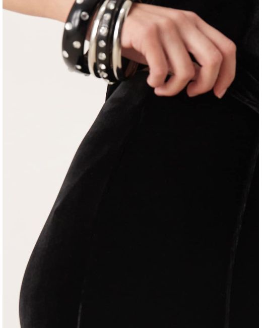 Mango Fluwelen Kick Flare-Broek in het Natural