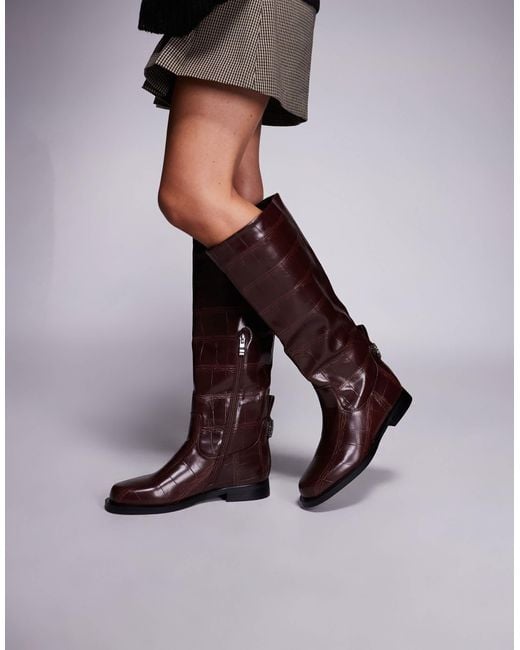 SIMMI Red Simmi London Bernie Riding Knee Boots