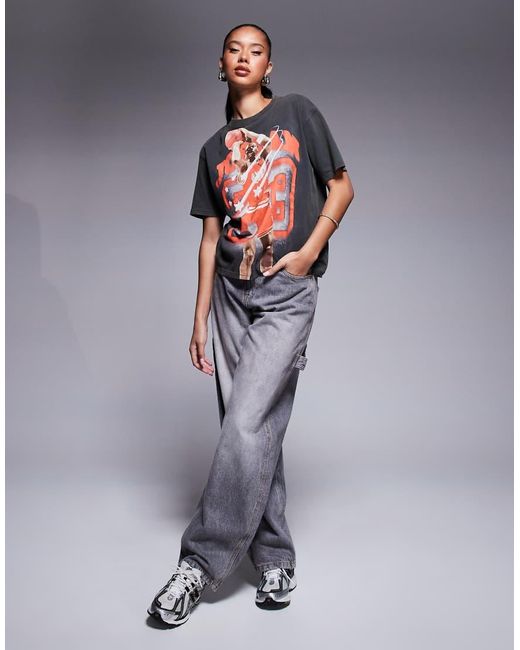 Camiseta Negra Y Roja Con Estampado Gráfico "23" De Nike de color Gray