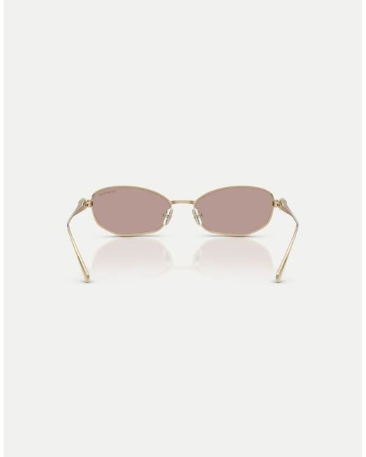Swarovski Pink Rectangle Sunglasses With Lens