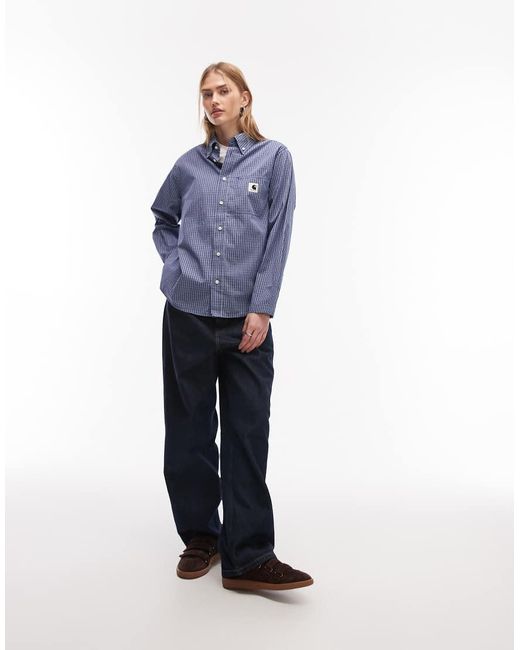 Carhartt Blue Groff Long Sleeve Shirt