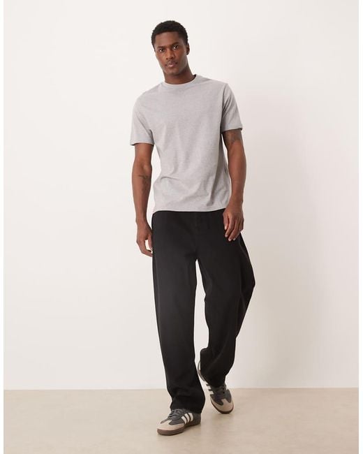 ASOS Gray Essentials Regular Fit T-shirt 2 Pack for men