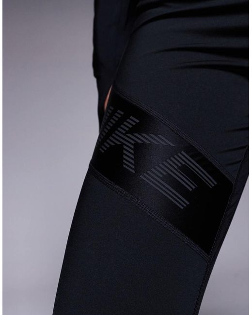 Nike Blue Nike Pro Training Dri-Fit Sculpt High Waisted 7/8 Leggings
