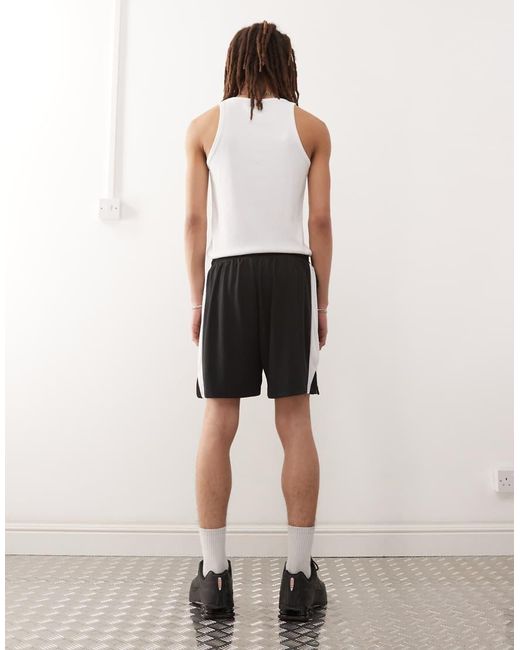 Vertere Berlin Natural Logo Contrast Panel Detail Sports Shorts for men