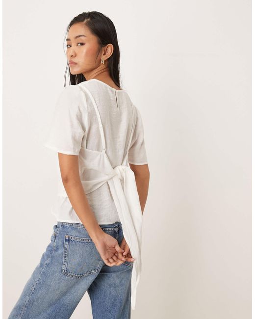 Threadbare White – bluse