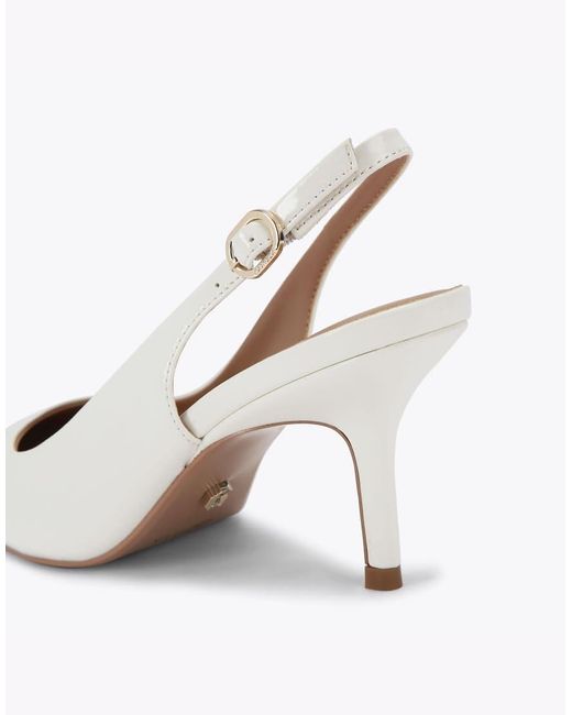 Carvela Kurt Geiger White Spirit Sling Heeled Shoes