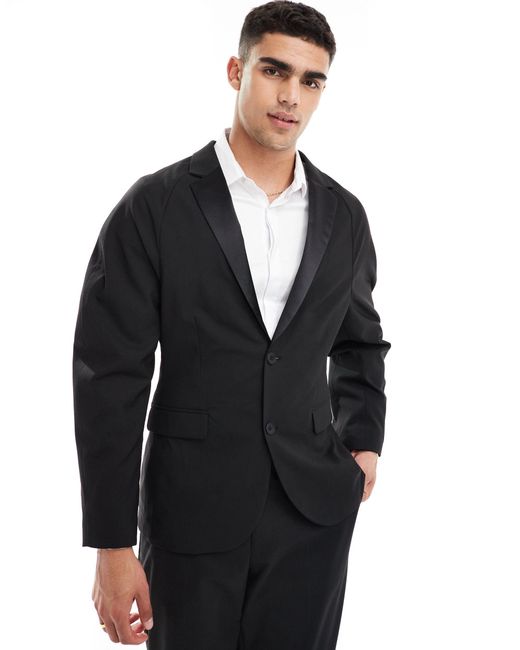 ASOS Black Oversized Blazer With Cinch Detail for men