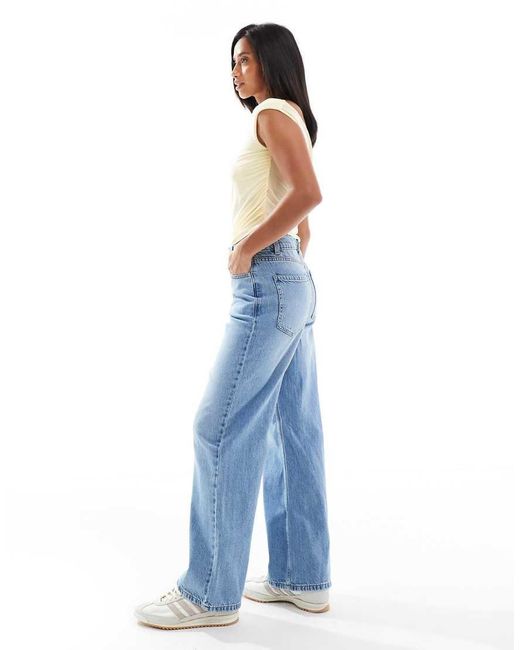 New Look Blue Adalae Wide Leg Jeans