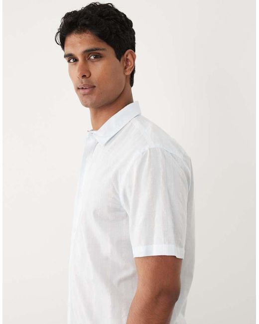 Blend White 100% Cotton Regular Fit Shirt for men
