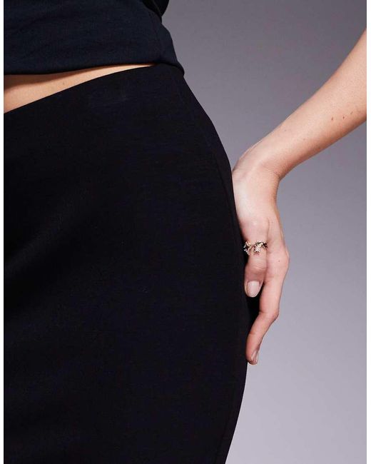 River Island Blue Clean Neoprene Maxi Skirt