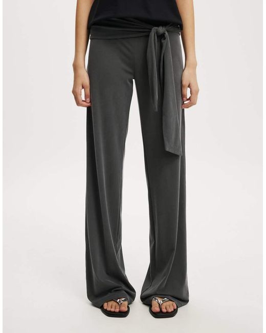 Cotton On Gray Honey Tie Pant