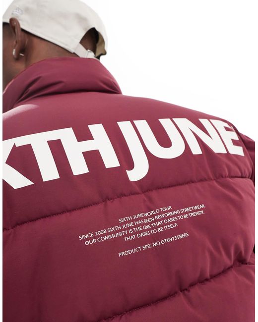 Sixth June – pufferjacke in Red für Herren