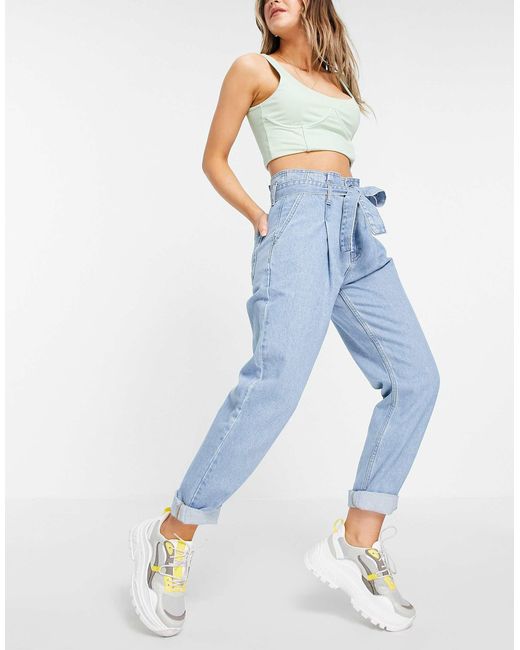 Jean taille haute froncée cheap