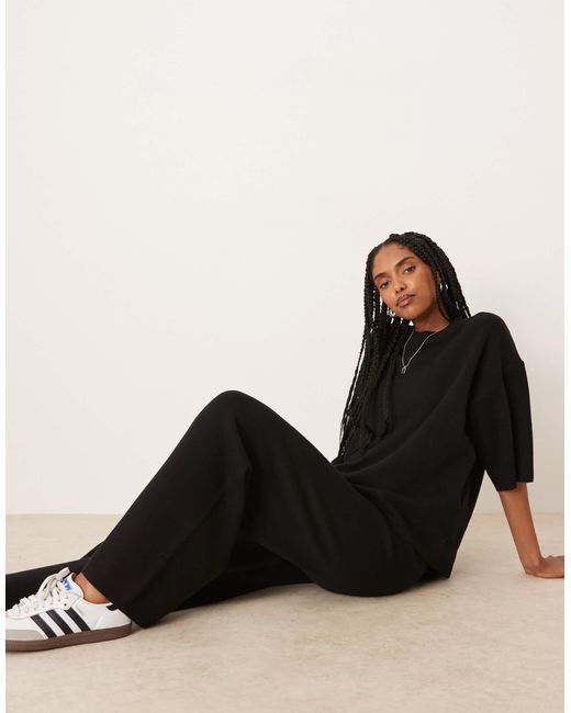 Pantalon d'ensemble en maille compacte ASOS en coloris Natural
