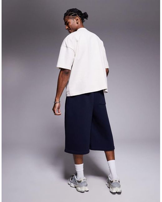 ASOS Oversized Lange Short in het Blue voor heren