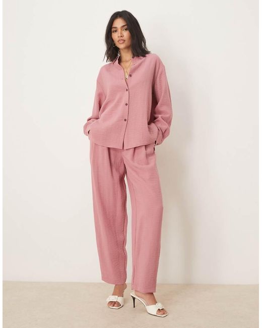 ASOS Overhemd Met Lange Mouwen En Open Achterkant in het Pink