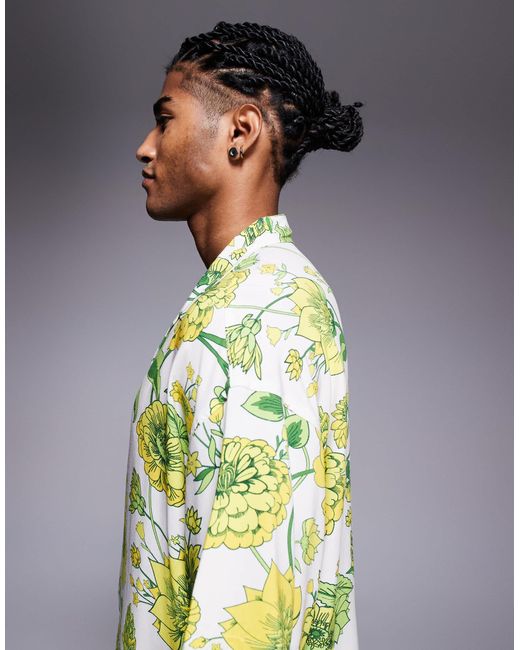 Chemise à fleurs oversize - crème ADPT pour homme en coloris Multicolor