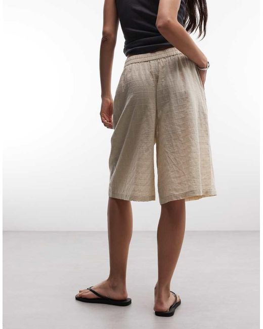 Collusion Multicolor Unisex Check Grid Oversized Beach Jort