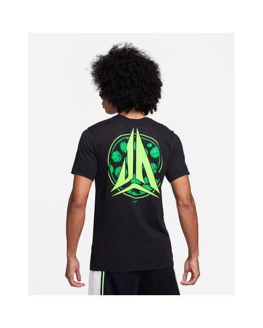 Camiseta negra con gráfico ja morant dri-fit Nike Football de color Black