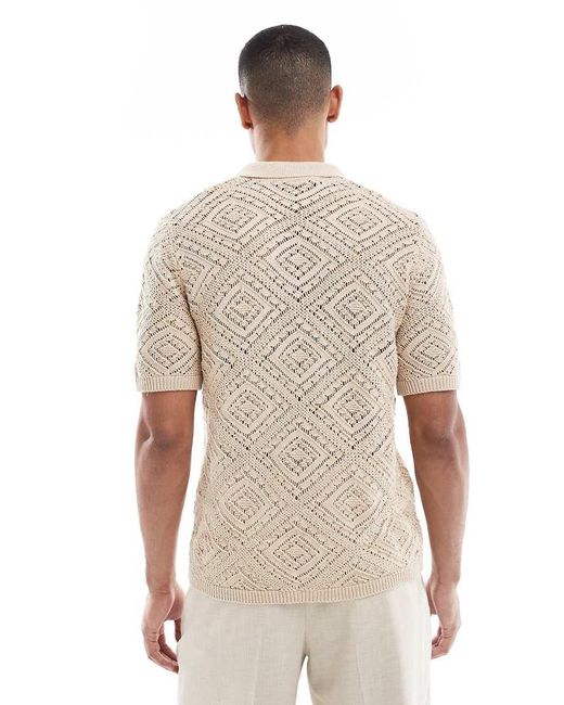 Only & Sons Natural Open Knit Shirt for men