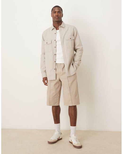ASOS White Cotton Overshirt for men