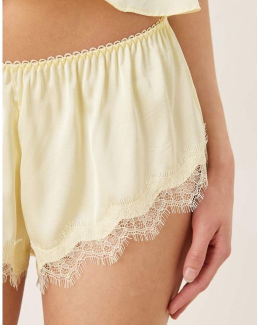 KAT THE LABEL Natural Sorrento Satin Lace Short