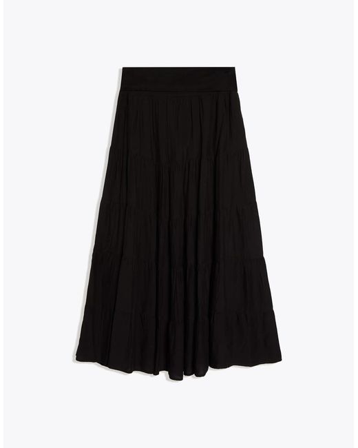 Bershka Green Fold-over Waist Midi Skirt