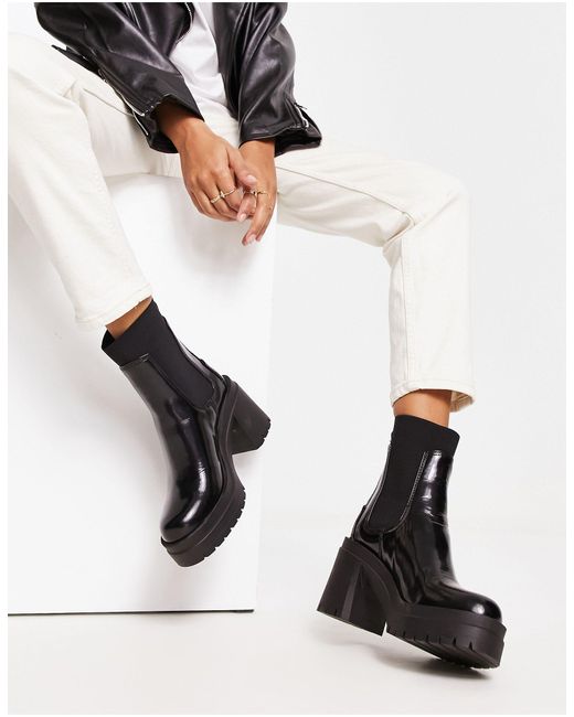 ALDO Bigmood Leather Chelsea Boots in White | Lyst