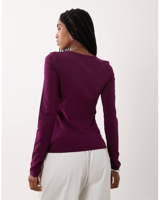 Cotton On Pink Longline Crew Long Sleeve