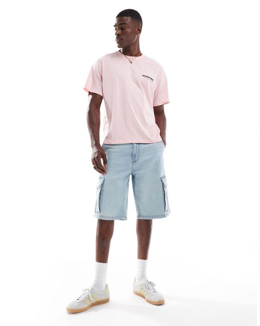 T-shirt oversize avec imprimé graphique au dos Jack & Jones pour homme en coloris Gray