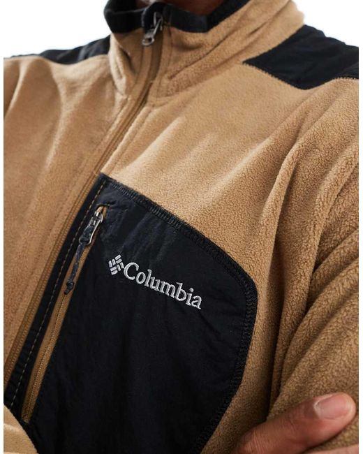 Columbia Brown Klamath Range Full Zip Fleece for men