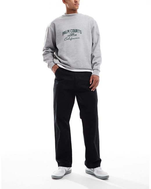 Jack & Jones – loose-fit-worker-hose in Gray für Herren