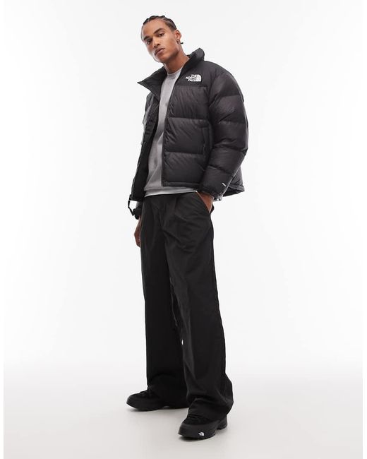 The North Face Gray Retro Nuptse Down Puffer Jacket for men