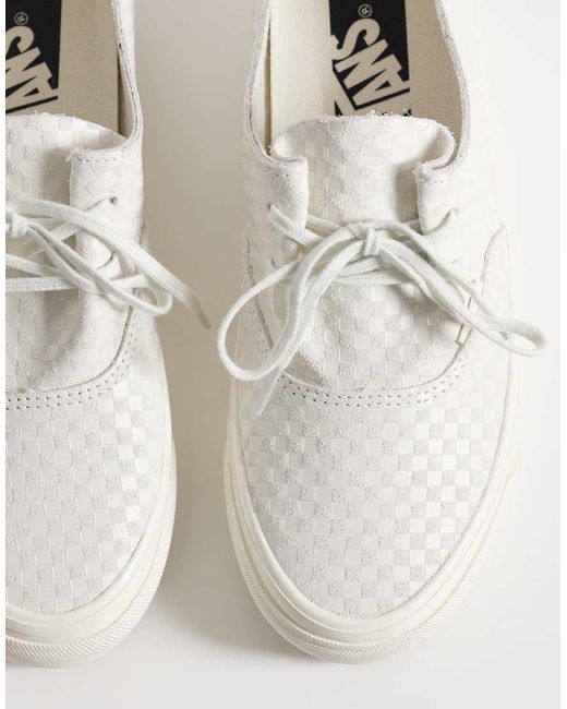 Vans White Authentic Small Checkerboard Sneakers