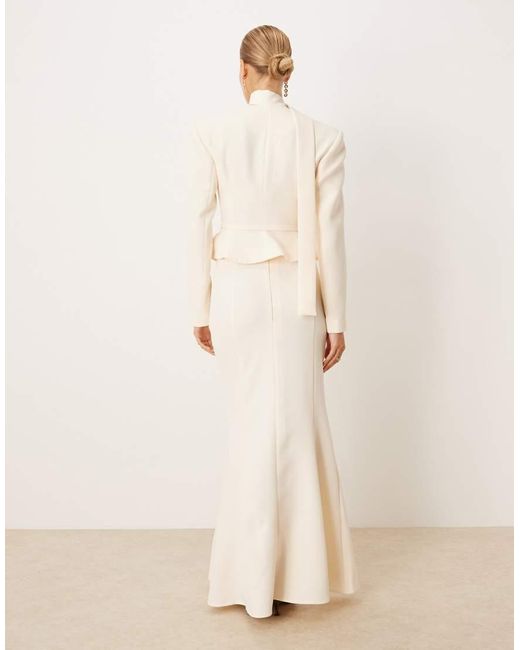 Falda De Sastre Larga Amarillo Pastel De Corte Sirena De (Parte De Un Conjunto) ASOS de color Natural