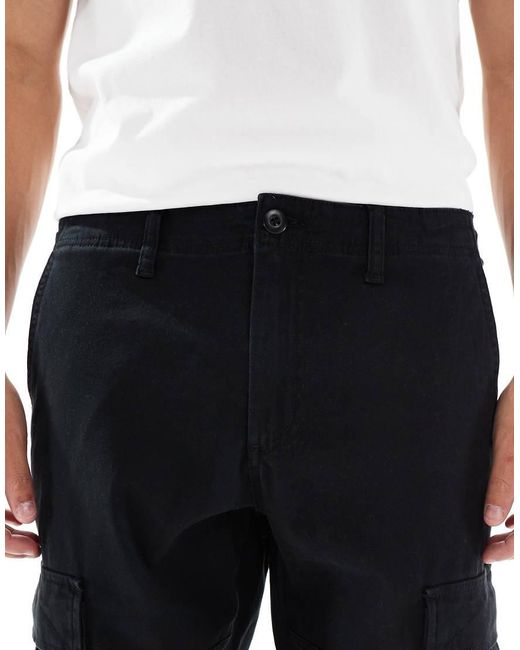 Pantaloni Cargo Slim Neri di Jack & Jones in Black da Uomo