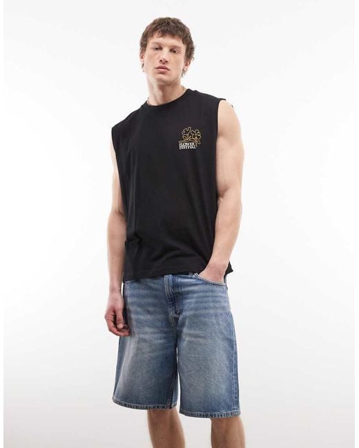 Weekday Blue Galaxy Loose Fit baggy Denim Shorts for men