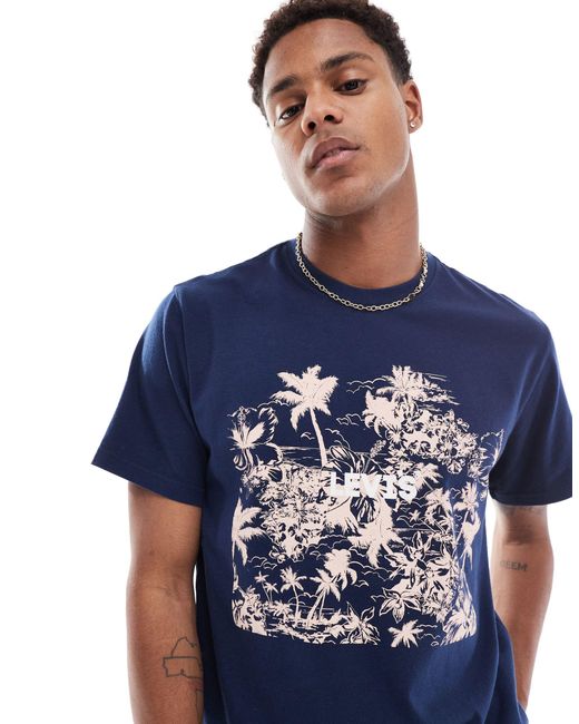 Levi's – locker geschnittenes t-shirt in Blue für Herren