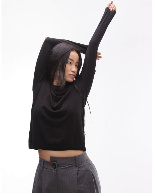 Pull classique en maille Mango en coloris Black