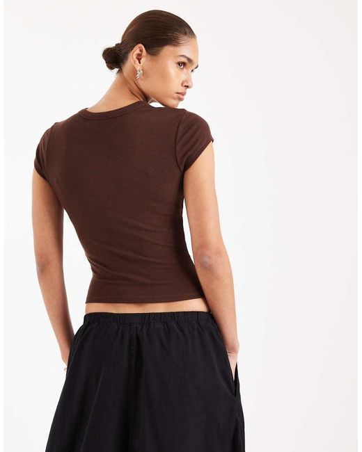 ASOS Brown Soft Longline Baby Tee