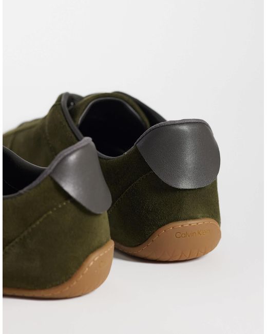 Calvin Klein Green Suede Ballet Trainer