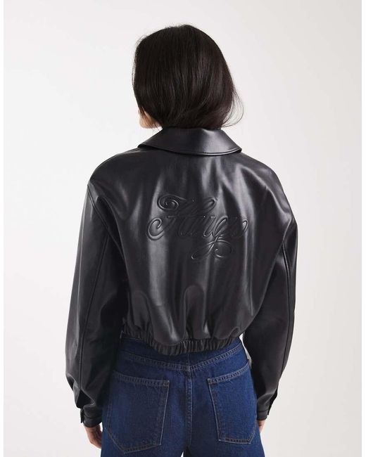 HUGO Blue Autene Faux Leather Jacket