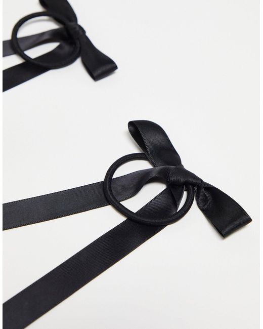 ASOS White Pack Of 2 Hairbands With Bow Detail