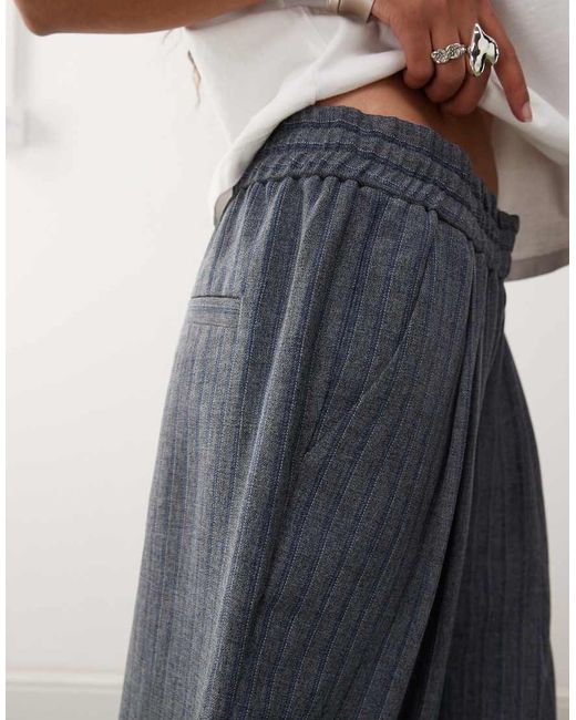 Collusion Blue Relaxed Pull On Trouser