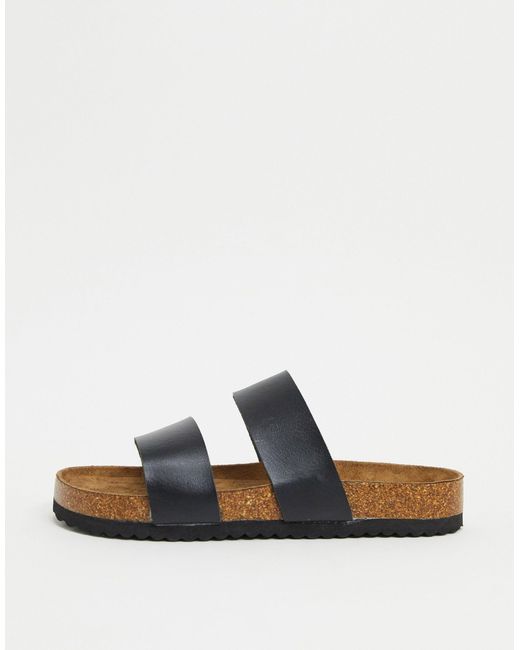 Sandalias negras sin cierres con dos tiras exclusivas South Beach de color  Negro | Lyst