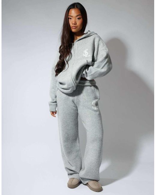SIMMI Gray Romy Chunky Knit Hoodie