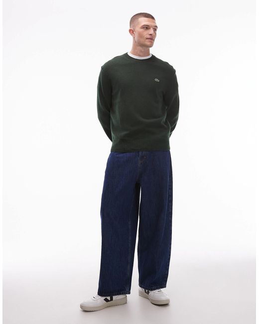 Pull ras Lacoste pour homme en coloris Black