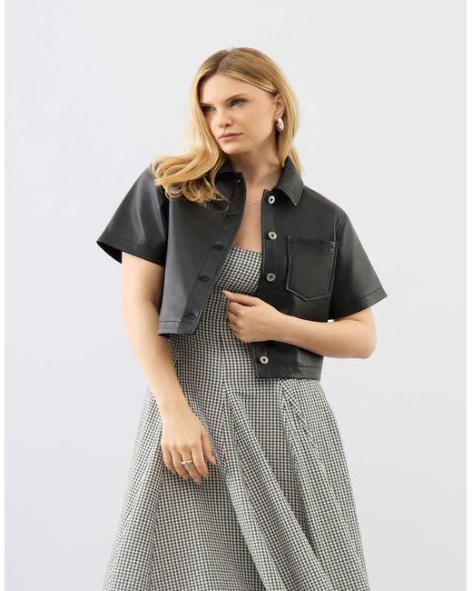 Bolongaro Trevor Black Real Leather Agatha Shirt